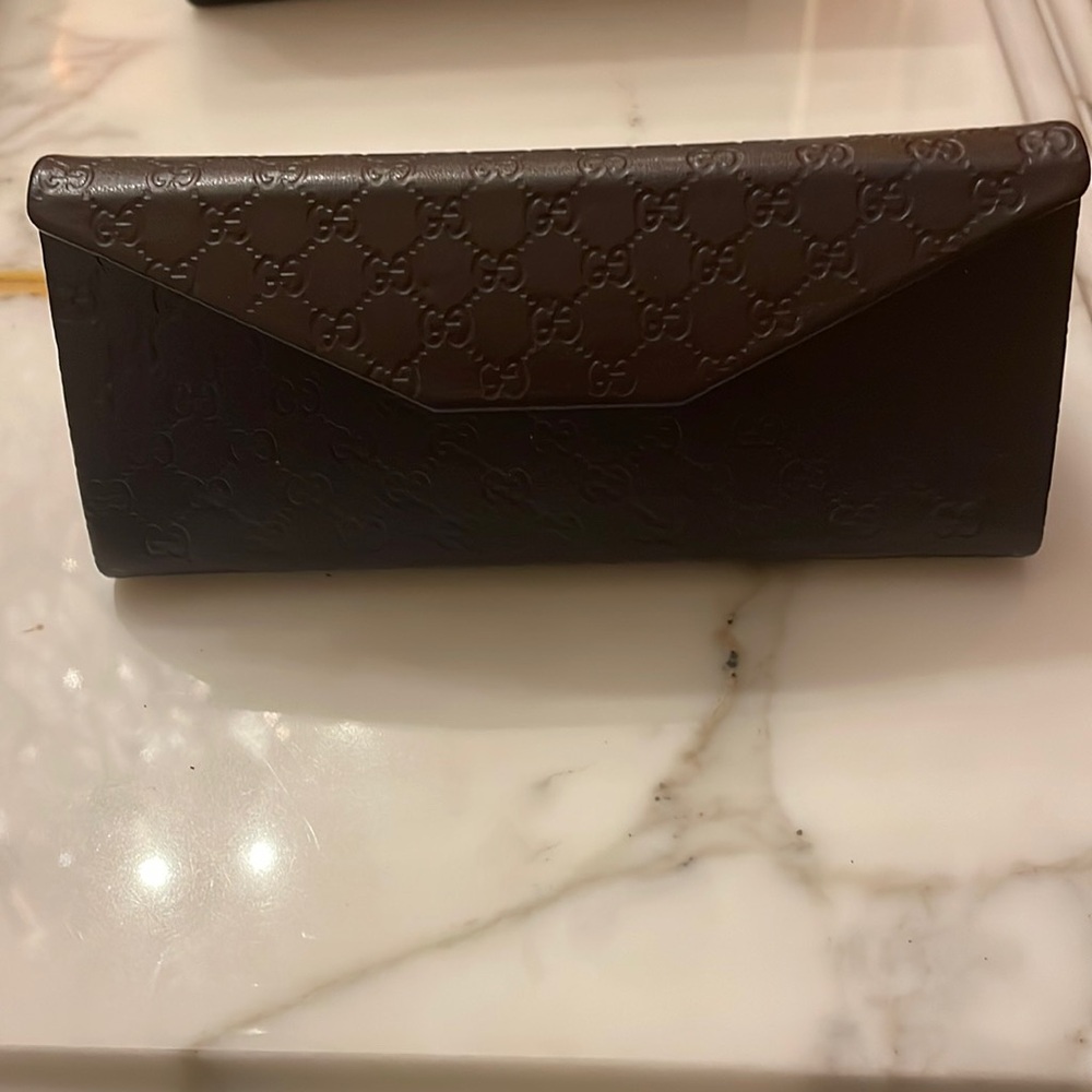 Vintage brown Gucci sunglasses case